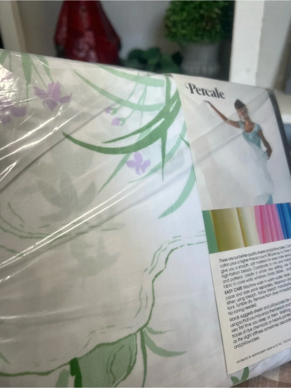 Vintage nip percale full flat sheet bedding
